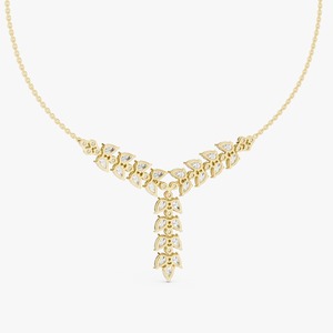 Collier pendentif diamant au design unique et élégant, finition plaquée or blanc, bijoux élégants pour femmes, disponible à prix réduit - Product Image 3