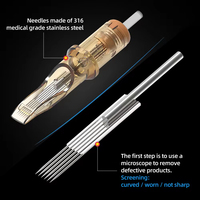 Jarum Cartridge Tato Sekali Pakai Premium Ambition Custom Grosir 20 pcs 0.25mm 0.3mm 0.35mm Steril Aman RL RS M1 RM