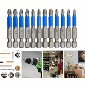 S2 Steel <b>Screwdriver</b> Bit Pz3 6.35mm Hex Shank Anti Slip Head For Electric Drill - Product Image 5