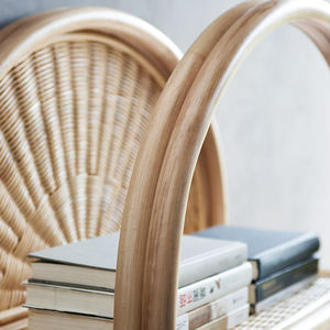 Muebles de Salón Nórdicos, Estante Vertical de Piso, Estantería de Ratán Natural para Libros - Product Image 2