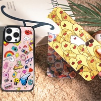 Coque de téléphone à panneau arrière magnétique remplaçable pour Iphone17/17pro/17promax/17air avec le puzzle coloré de dorure