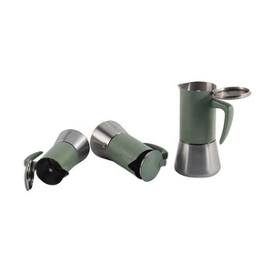 Hot selling custom 2/4/6/10 <b>cup</b> Stainless Steel <b>espresso</b> coffee maker moka pot - Product Image 4