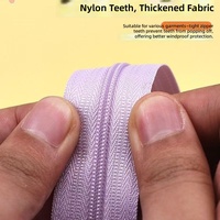 Fermeture éclair invisible, imperméable, à extrémité fermée, en nylon durable, en rouleau # 5 # 8 pour la confection de robes, fournisseur d'usine OEM en gros sur mesure