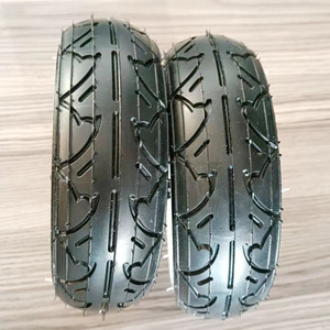 Pneu de skateboard EVOLVE 7 pouces 175x50 avec pneu pneumatique tout-terrain, roues de scooter 7x2 pouces, couleur noire et flanc blanc - Product Image 3