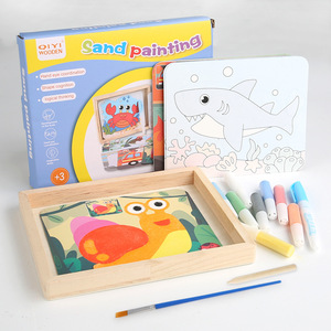 Educazione precoce colorato di sabbia Graffiti <span class=keywords><strong>pittura</strong></span> di sabbia gioco in legno giocattoli educativi per bambini - Product Image 5