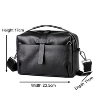 Vente directe d'usine, sac messager pour homme en cuir véritable, élégant, imperméable, tendance, idéal pour les voyages