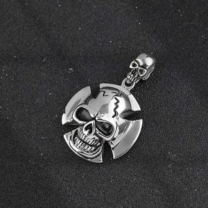 Collar de Joyería Punk Hipster de Calidad de Fábrica, Colgante de Calavera de Acero Inoxidable para Hombre, Altamente Pulido - Product Image 2