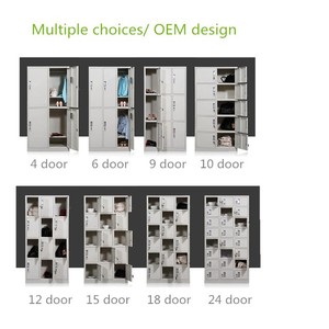 ตู้ล็อกเกอร์เหล็กสำหรับโรงเรียน ราคาขายส่ง ตู้เก็บของโลหะ 12 ประตู - Product Image 4