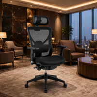 Chaise de bureau ergonomique de luxe haut de gamme en gros, design moderne avec réglage en hauteur, chaise pivotante en maille pour mobilier commercial