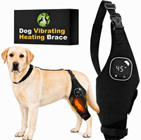 Support chauffant professionnel pour genou de chien avec massage vibrant, enveloppement pour pattes d'animaux, soin des articulations canines pour arthrite de la hanche et entorse des ligaments
