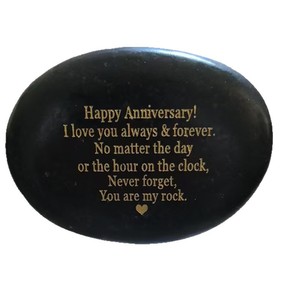 Placa de Piedra Negra Grabada Personalizada de 338g, Regalo de Boda, Decoración de Aniversario - Product Image 4