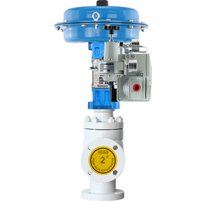 Válvula de diafragma neumática de un solo asiento con brida WCB para regulación de flujo de agua - Product Image 4
