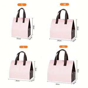 Factory Wholesale Custom Packing Bag with logo Waterproof Insulated Food <b>Delivery</b> Bag Non-woven Takeaway Bags - Product Image 3