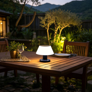 Lampe solaire d'extérieur IP65 en ABS+<span class=keywords><strong>PS</strong></span>, étanche, avec source lumineuse LED et panneau en silicium cristallin pour jardin, terrasse, aménagement paysager et table - Product Image 1