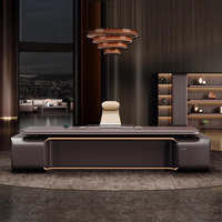 Bureau de direction de luxe Bureau de bureau moderne en forme de L Table d'ordinateur Ensemble de mobilier de bureau