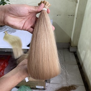 Double cuticule alignée en usine, cheveux vierges russes Remy, kératine italienne pré-collée, pointe plate Blonde 613 naturelle, Exte - Product Image 4