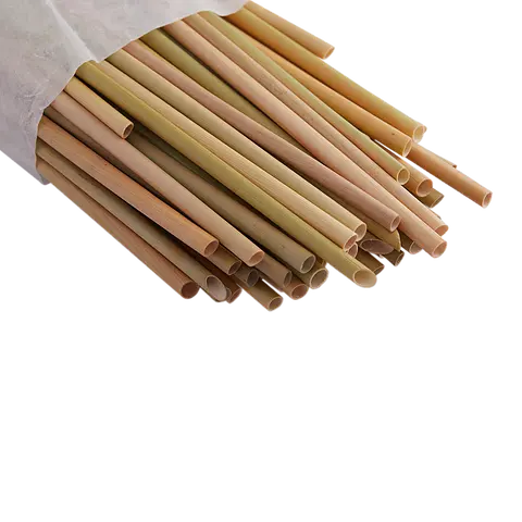Disposable grass reed straws from bamboo for restaurant and hotel hot seller Rice Straws Grass Straws Corn Starch Biodegradable