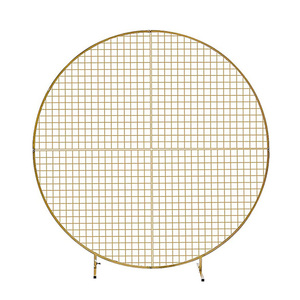 NEW Round Metal Wedding <strong>Arch</strong> With Mesh <strong>Circle</strong> <strong>Balloon</strong> <strong>Arch</strong> Stand for Outdoor Party Backdrop Decoration Graduation Baby Shower - Product Image 1