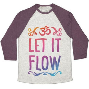 Maglietta da baseball unisex Tri-Blend Let IT Flow Yoga - Product Image 1