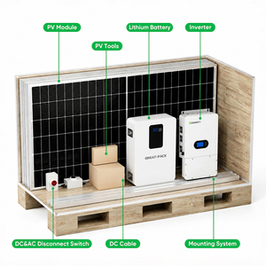 ระบบพลังงานแสงอาทิตย์แบบไฮบริด 3kW 5kW 6kW 8kW 10kW ชุดระบบพลังงานแสงอาทิตย์แบบไฮบริดออฟกริดครบชุดสำหรับบ้าน - Product Image 4