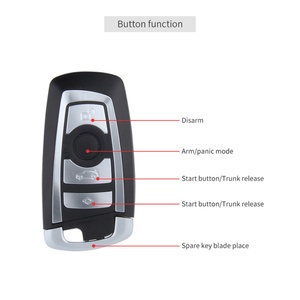 Shock Sensor Smart Start System Push Button <b>Switch</b> Keyless Entry System Car Alarm - Product Image 4