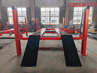 Elevador Hidráulico de 4 Postes para Alineación de Autos, Resistente, con Gato Secundario, 4T 5T 6T, Acero, 110-240V, Alineación de Ruedas 3D, Certificado CE