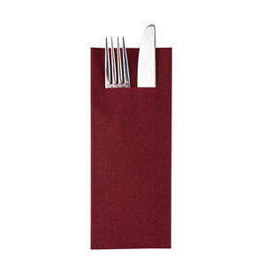 Pocket-Servilletas "Pub" Uni Bordeaux 40x33 cm 1/8-Fold de Linclass - Product Image 1