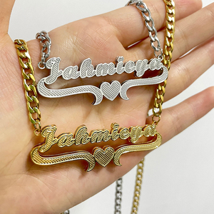 Personaggio dei cartoni animati personalizzato per bambini gioielli per adulti <span class=keywords><strong>nome</strong></span> personalizzato collana pendente per donne ragazze - Product Image 3