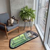 En gros, Ensembles de tapis de sol doux en forme de briquet d'anime, imprimés avec illustration, pour salle de jeu, dortoir et appartement