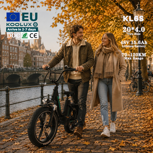 Bicicleta Eléctrica Plegable KOOLUX KL6S 48V 15.6Ah con Llantas Gruesas de 20 Pulgadas, Batería de Litio, Frenos de Disco Hidráulicos Electrónicos, Alcance de 100 km, Bicicleta Eléctrica Urbana con Certificación CE - Product Image 1