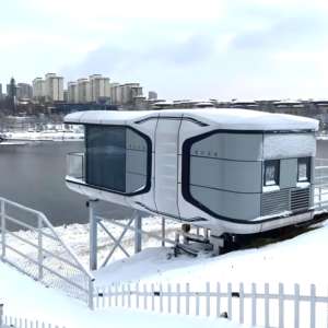 휴대용 럭셔리 작은 홈 오피스 스마트 잠금 시스템 애플 캐빈 디자인 욕실 창고 체육관 스틸 제작 조립식 주택 - Product Image 6