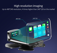 Pantalla Head-Up para Coche con Control Remoto Inalámbrico, Navegación Más Segura Sin Mirar hacia Abajo, Conexión Telefónica, Modos de Visualización Diurna y Nocturna