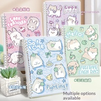 Carnet d'étudiant mignon et adorable à motif de dessin animé, classeur à feuilles mobiles de haute qualité, carnet à grille détachable - Cadeau idéal