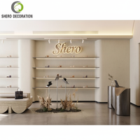 Meuble de rangement d'angle pour magasin de chaussures