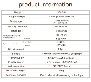 Y tế chất lượng cao/sử dụng nhà lượng đường trong máu Màn hình y tế đa chức năng glucometer màn hình kỹ thuật số Máy đo đường huyết - Product Image 6