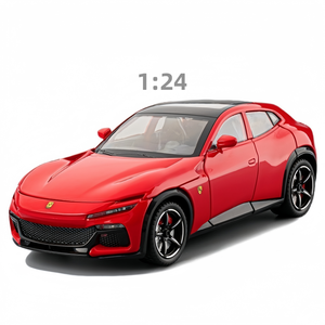 Diecast Mô hình xe 1:24 tỷ lệ với âm thanh và ánh sáng pullback cửa mở trang trí trang trí kim loại xe SUV Xe mô hình đồ chơi - Product Image 1