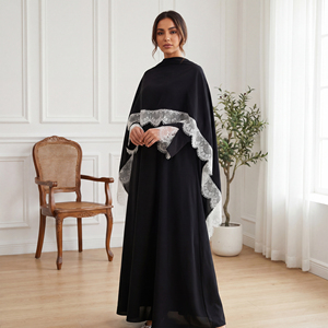 Loriya 2026 Ultimo Modello di Abaya in Stile Dubai con Design in Pizzo, Set Due Pezzi, Abito Musulmano da Donna con Hijab, Abbigliamento Islamico - Product Image 2