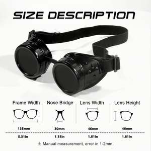 Gafas de Sol Personalizadas Estilo Punk Gótico Retro Vintage para Hombre, Gafas de Protección UV400 para Halloween, Gafas Steampunk - Product Image 3