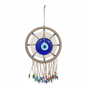 Macrame Evil Eye Tenture murale 40x19cm Ornement décoratif durable et élégant - Product Image 2