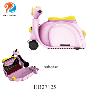 Valise à roulettes multifonction pour enfants en ABS légère avec moto à 4 roues, bagages de <span class=keywords><strong>voyage</strong></span>, scooter - Product Image 1