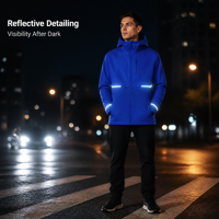 Veste de travail à capuche personnalisée en coque rigide, coupe-vent, imperméable, pour couples, avec logo imprimé, vente en gros, légère, technique