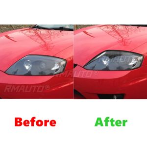 1 par de cubiertas de fibra de carbono real para faros delanteros de coche, para Hyundai Coupe 2003 2004 2005 2006, accesorios para coche - Product Image 5