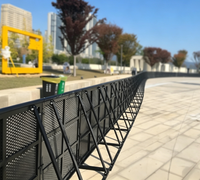 Barrière mobile anti-collision et anti-explosion en acier galvanisé pour le contrôle des foules, idéale pour les stades et les concerts