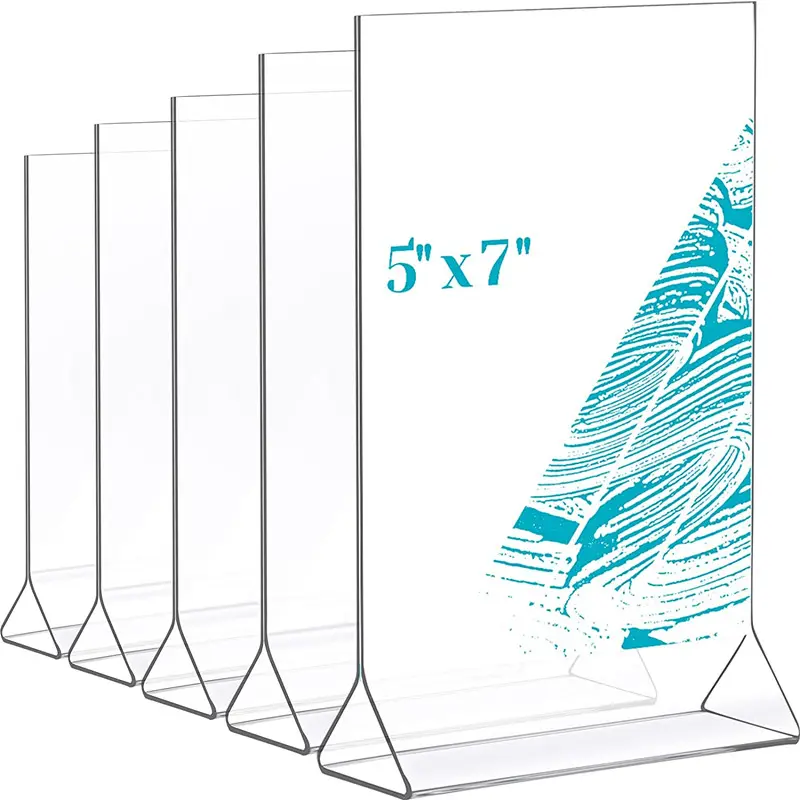 5 ''X 7'' акриловая настольная вывеска подставка для меню ресторана Двухсторонняя Настольная подставка для свадебной офисной школы