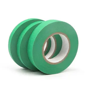 25Mm 1 Inch Green Painter Customised Cream Colour Colourful Crepe Masking Tape