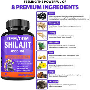 Bangun Tubuh Lebih Kuat Tingkatkan Daya Tahan Aktifkan Kekuatan Otak Tingkatkan Imunitas Kapsul Shilajit 6550mg untuk Dewasa - Product Image 4