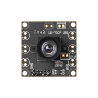 Módulo de cámara USB 1MP H62 3,6mm 60 grados enfoque fijo sin distorsión 32*32mm Control Industrial PCBA Sensor de imagen y Sensor