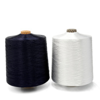 Fil doux en viscose 100% rayonne 300D/1 noir et blanc pour la couture de robes de mariée en dentelle