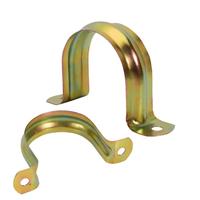 Collier de serrage en acier zingué métrique épaissi pour double tuyau, type selle, attache en U, pour tuyau d'eau, robuste, OEM
