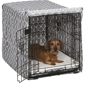 Foldable Pet stainless steel dog cat cage with crate cover and Dog Cage Cushion Crate Pad